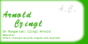 arnold czingl business card